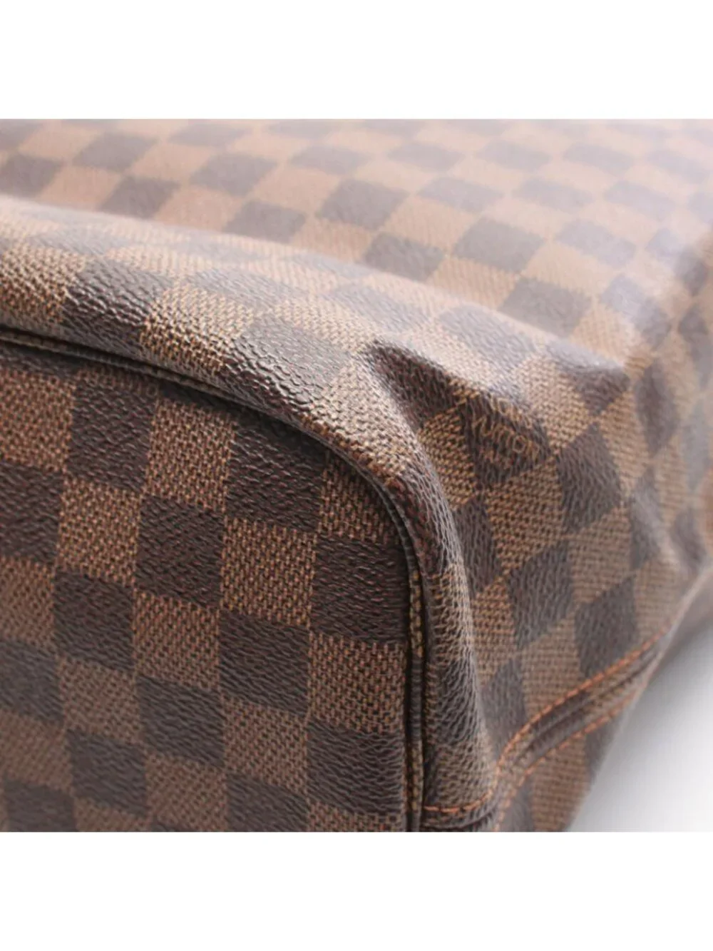 Louis Vuitton Tote Bag Neverfull MM Damier Ebene Cerise Canvas Leather